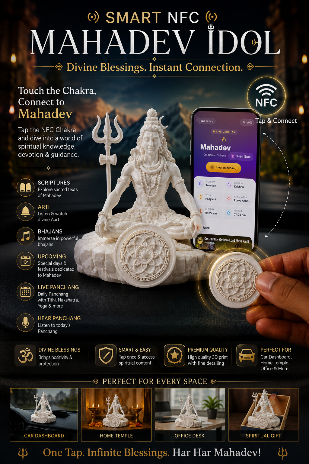 Smart NFC Mahadev Idol